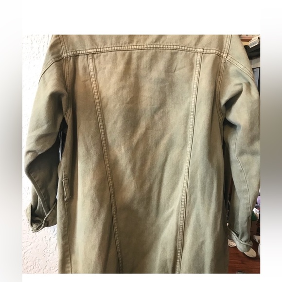 Naked Wardrobe Green distressed denim jacket - Picture 3 of 10